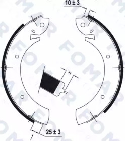 FOMAR FRICTION fo9041 -  Комплект тормозных колодок